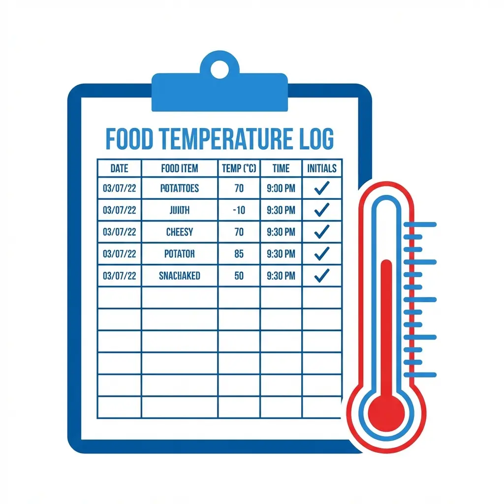 Cover for Food Temperature Log Template (Printable PDF)