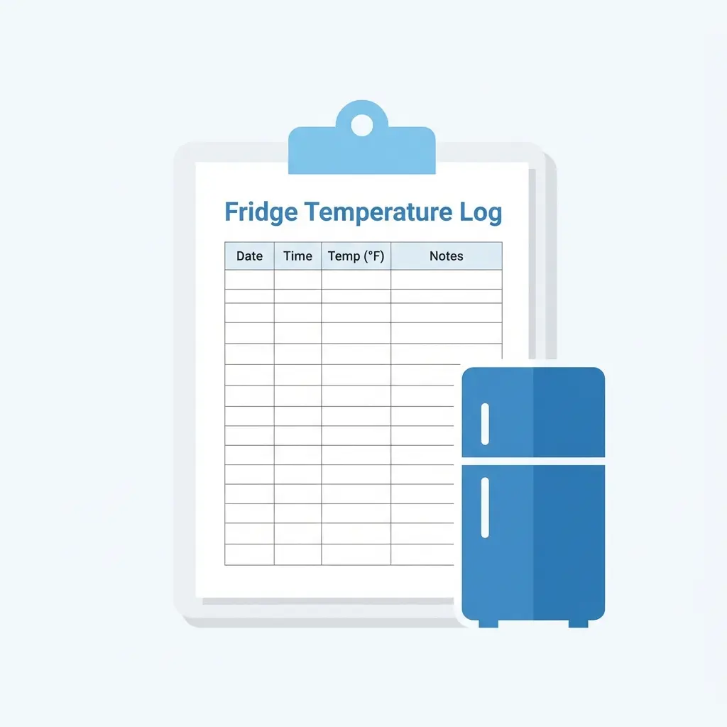 Cover for Fridge Temperature Log Template (Printable PDF)