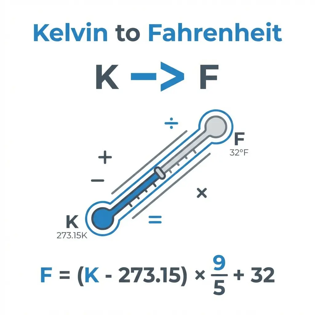 Kelvin to Fahrenheit: Formula, Chart & Converter (K to °F)