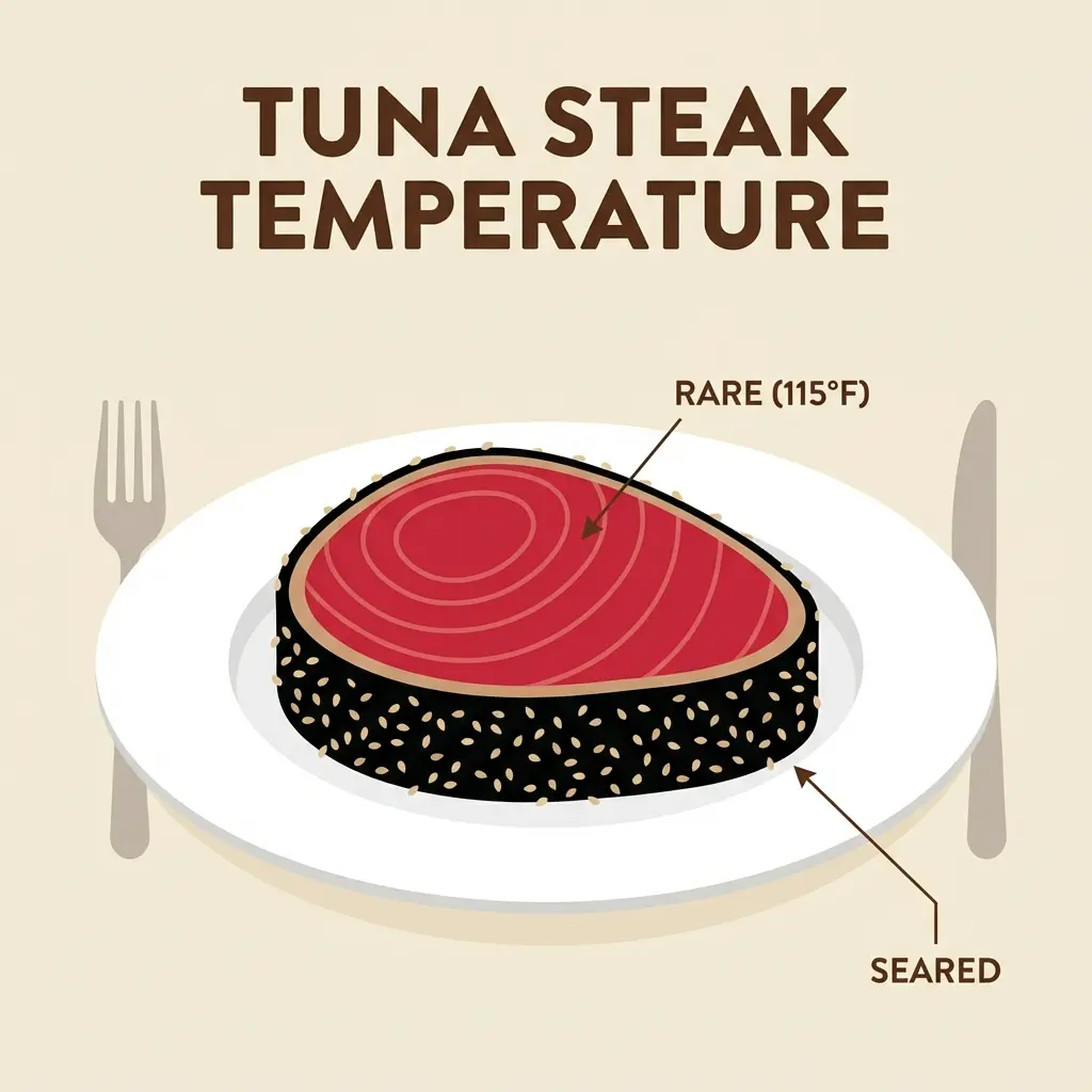 Tuna Steak Temperature: Sear, Rare & Safety